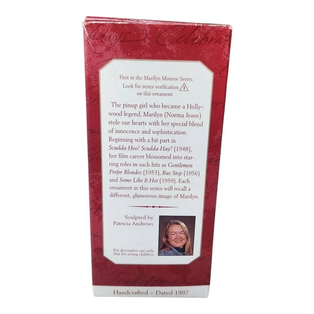 1997 Hallmark Keepsake Marilyn Monroe Ornament Gentlemen‎ Prefer Blondes QX5704